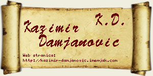 Kazimir Damjanović vizit kartica